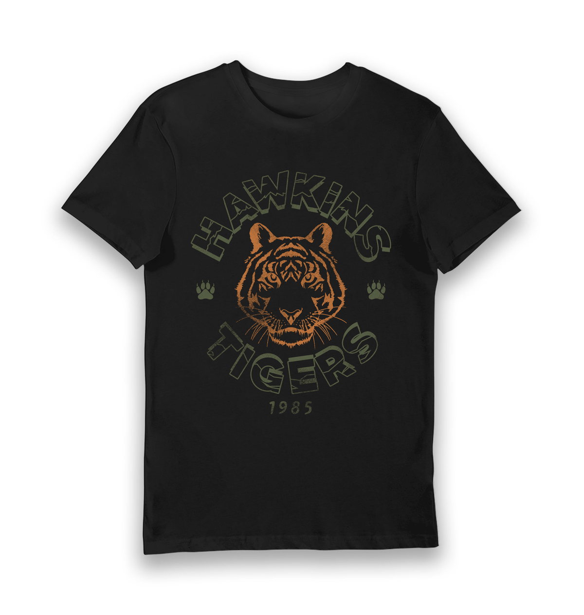 Black Printed T-shirt Front