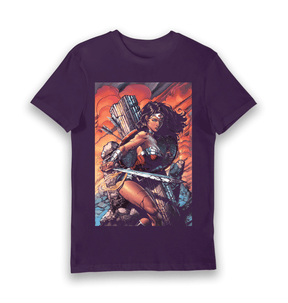 Purple Printed T-shirt Front