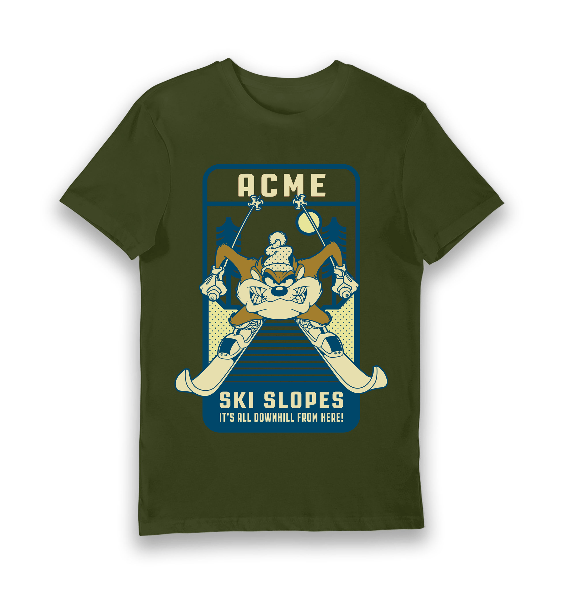 Forest Green Printed T-shirt Front