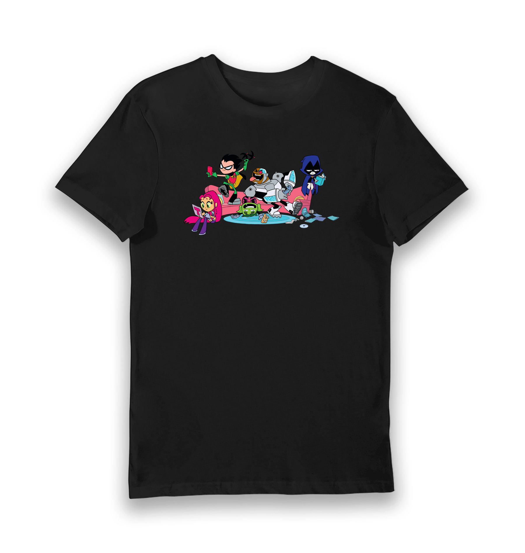 Black Printed T-shirt Front