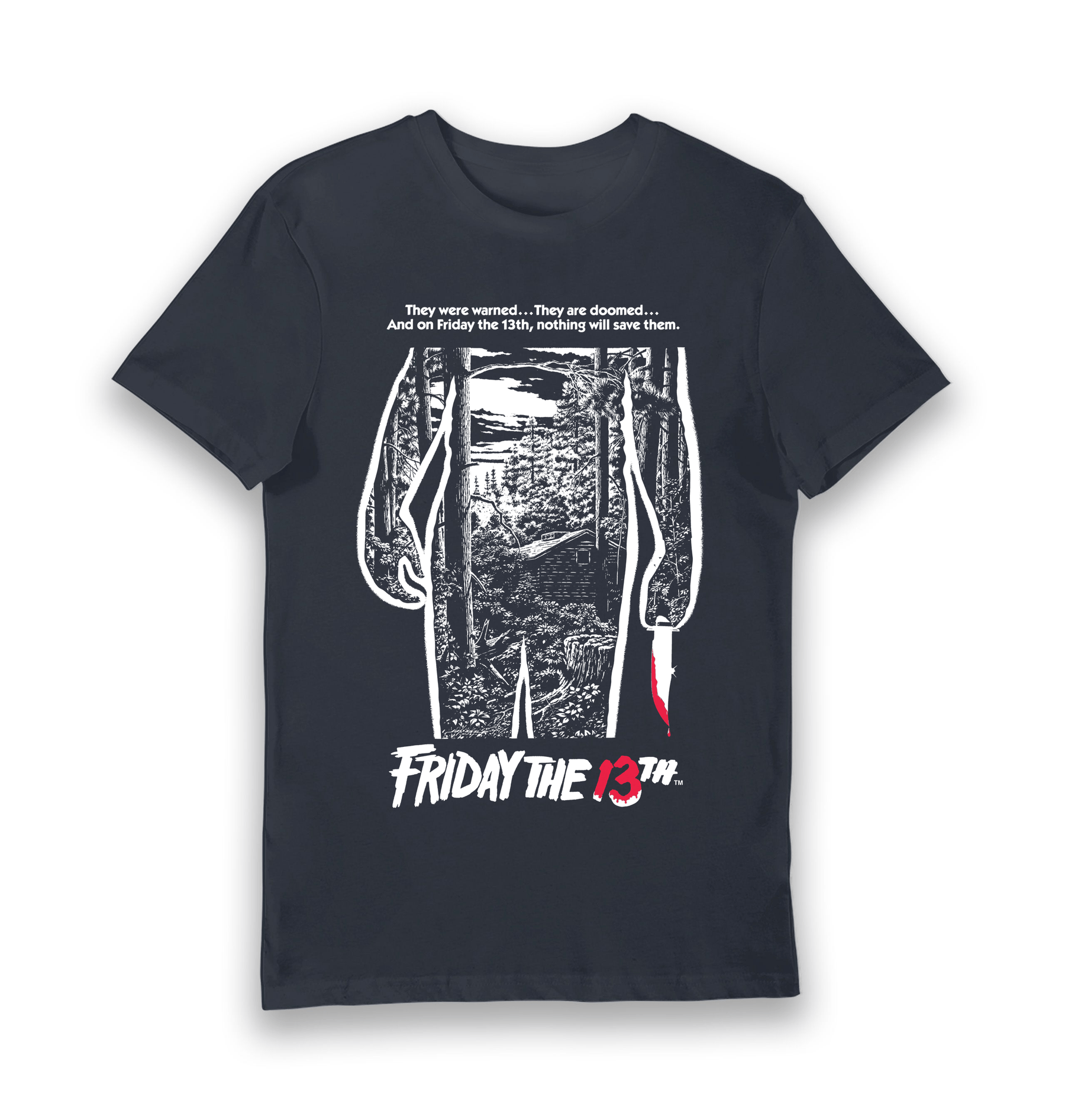 Navy Printed T-shirt Front