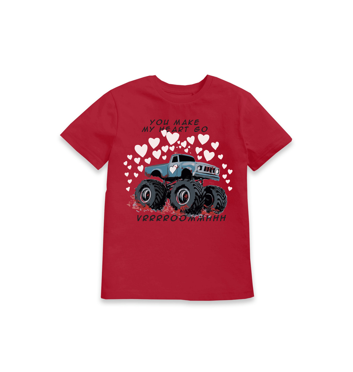 Red Printed Kids T-Shirt Front