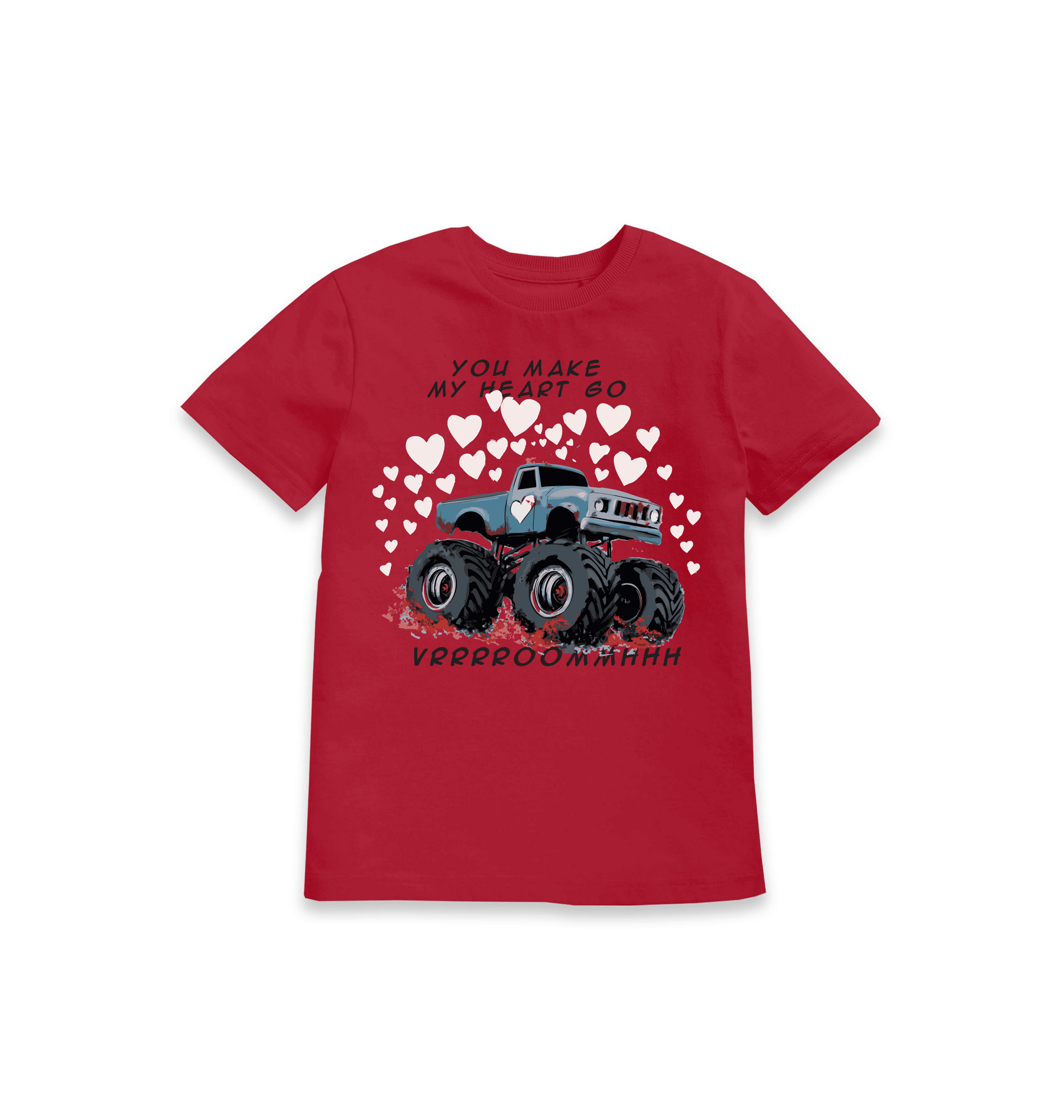 Red Printed Kids T-Shirt Front