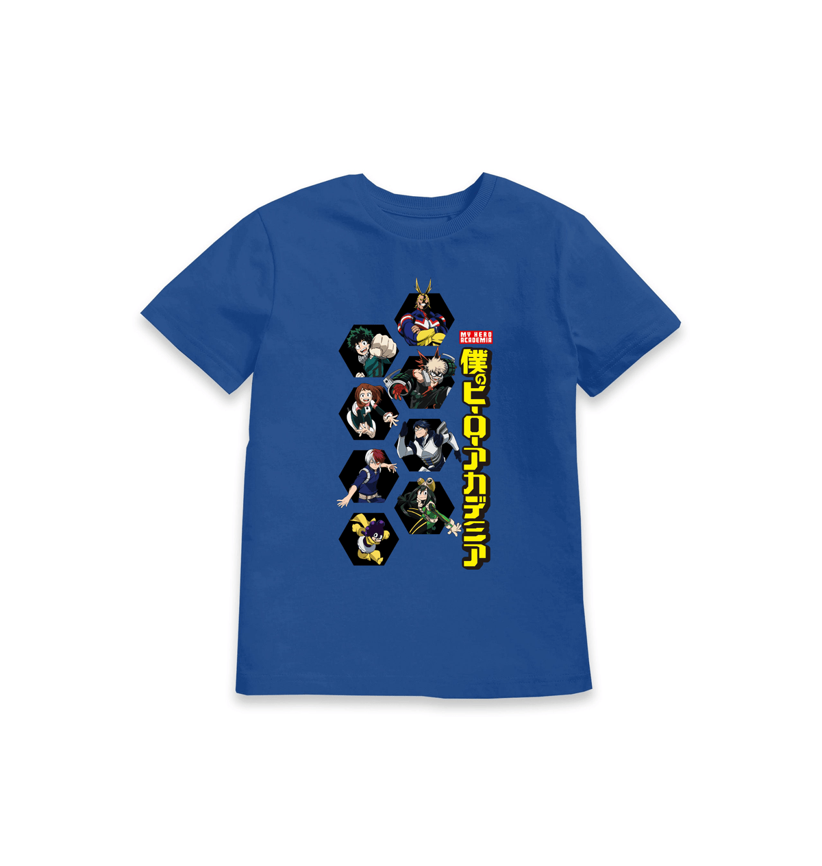 Blue Printed Kids T-Shirt Front