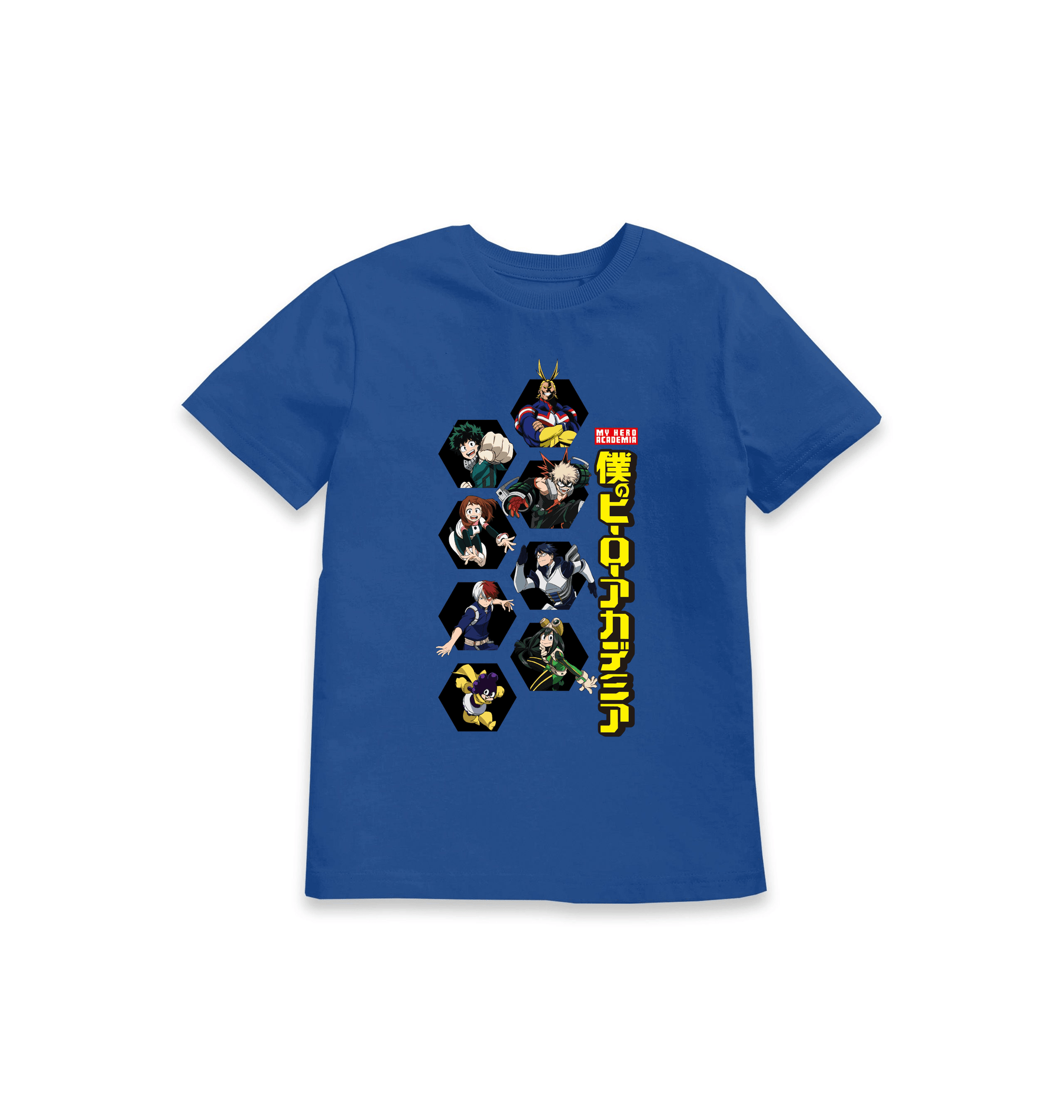 Blue Printed Kids T-Shirt Front