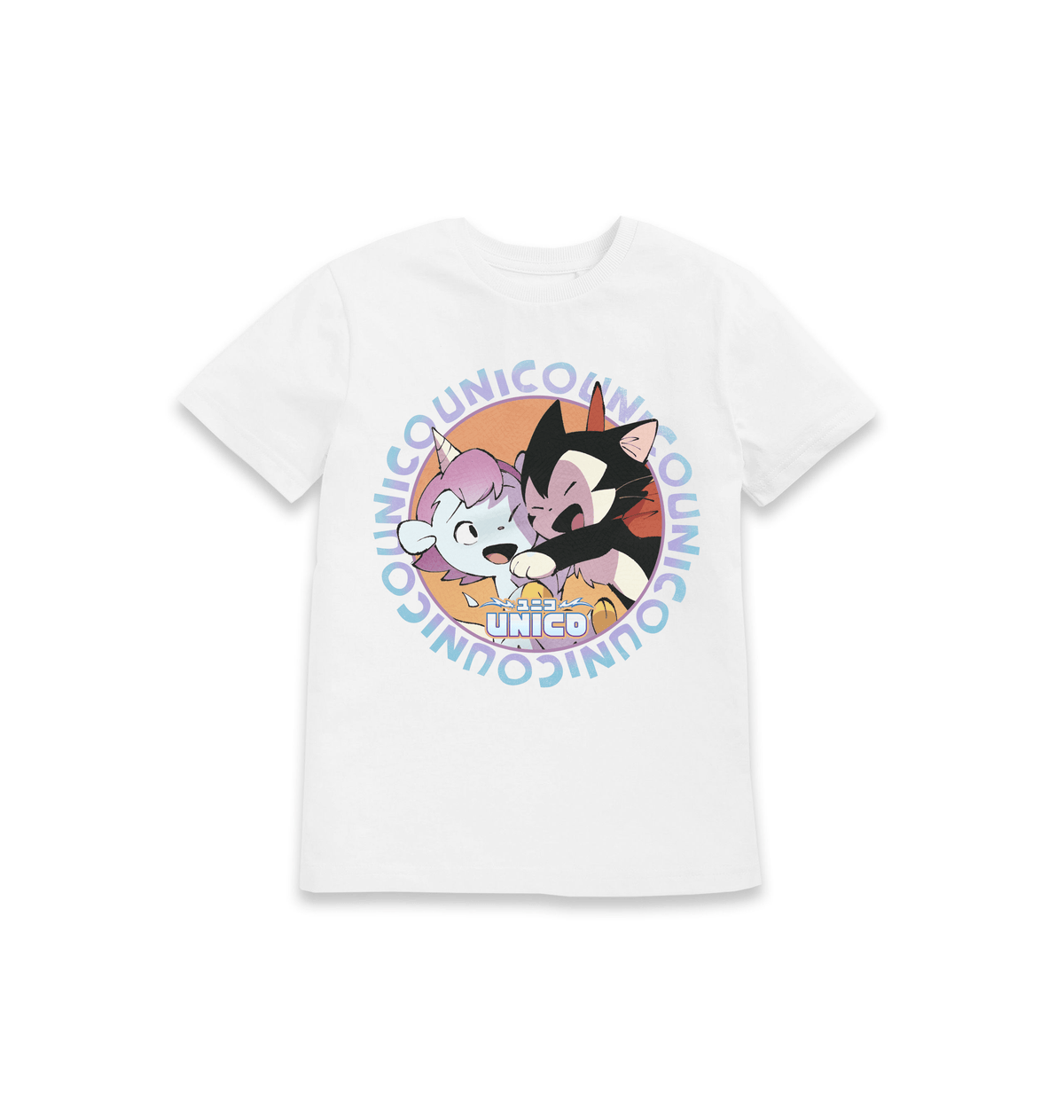 White Printed Kids T-Shirt Front