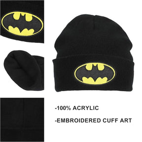 Batman Logo Embroidered Adult Cuff Beanie