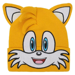Sonic the Hedgehog Tails Youth Beanie and Gloves Set with 3D Ears