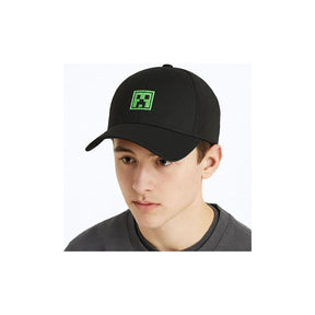 Bioworld Minecraft Creeper Adjustable Snapback Baseball Cap – Official Merchandise Gaming Hat for Kids Adults Teens - Great Gift Idea Black