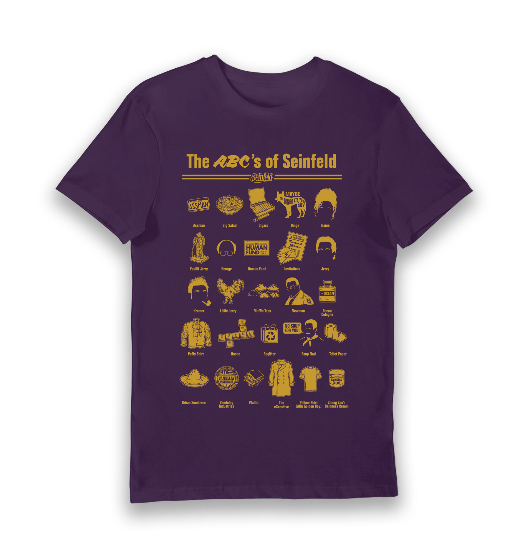 Purple Printed T-shirt Front