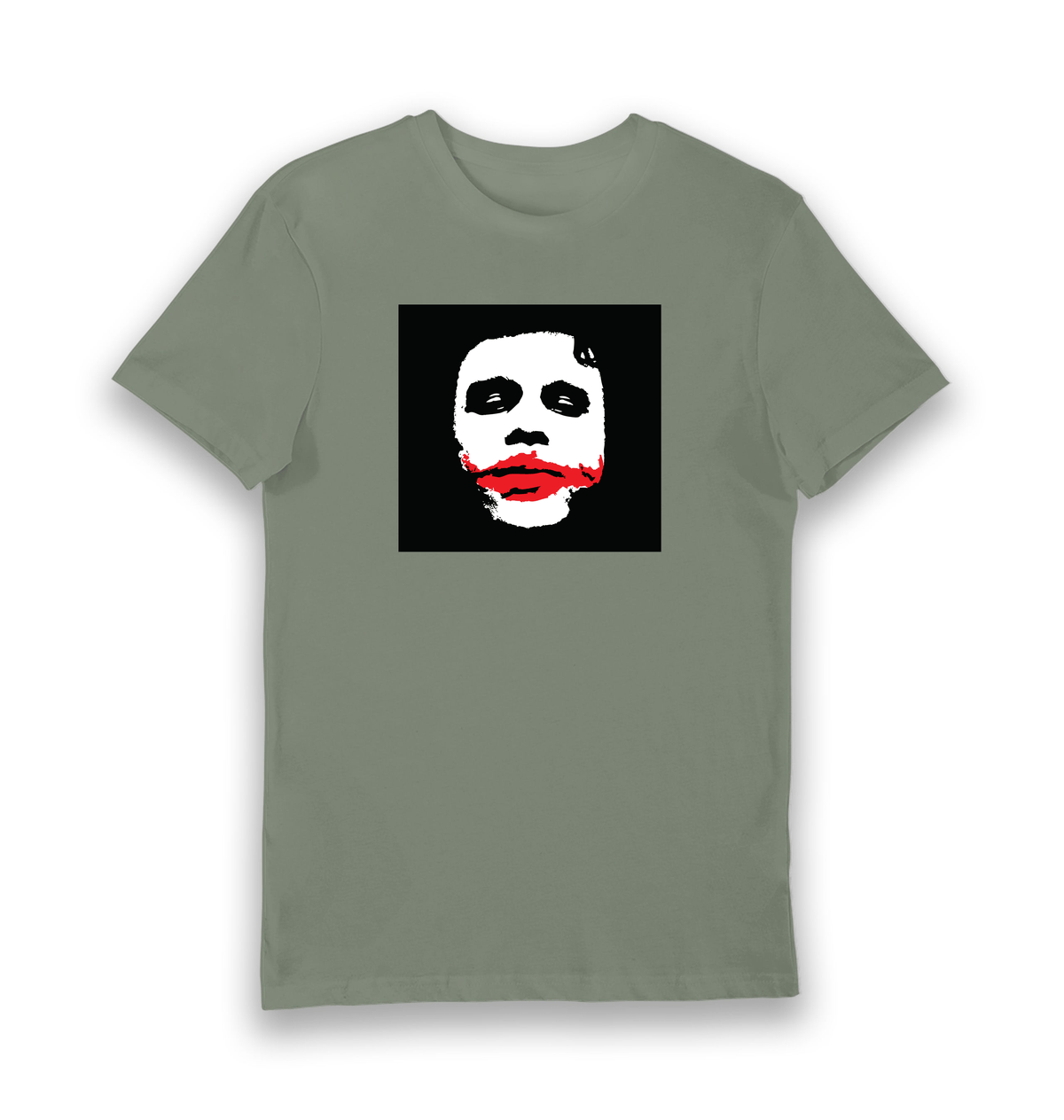 Khaki Printed T-shirt Front