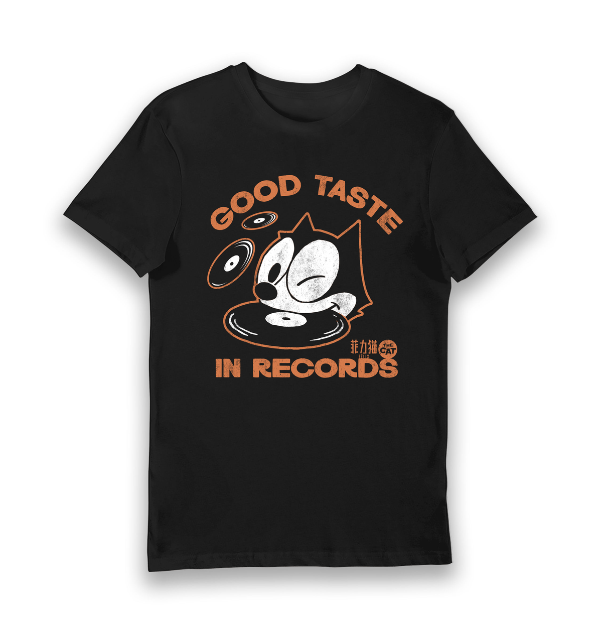 Black Printed T-shirt Front