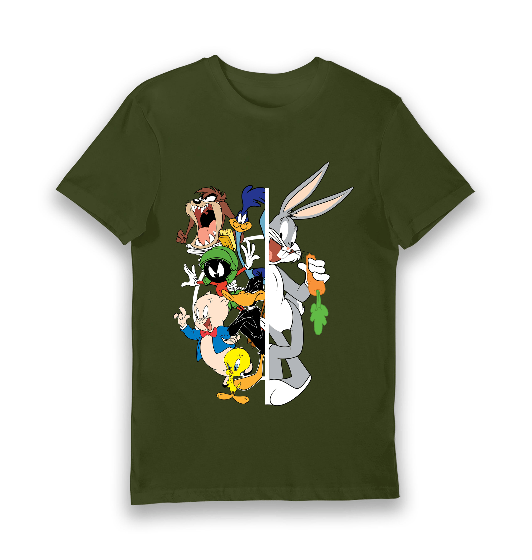 Forest Green Printed T-shirt Front
