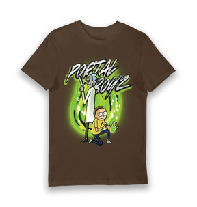 Brown Printed T-shirt Front
