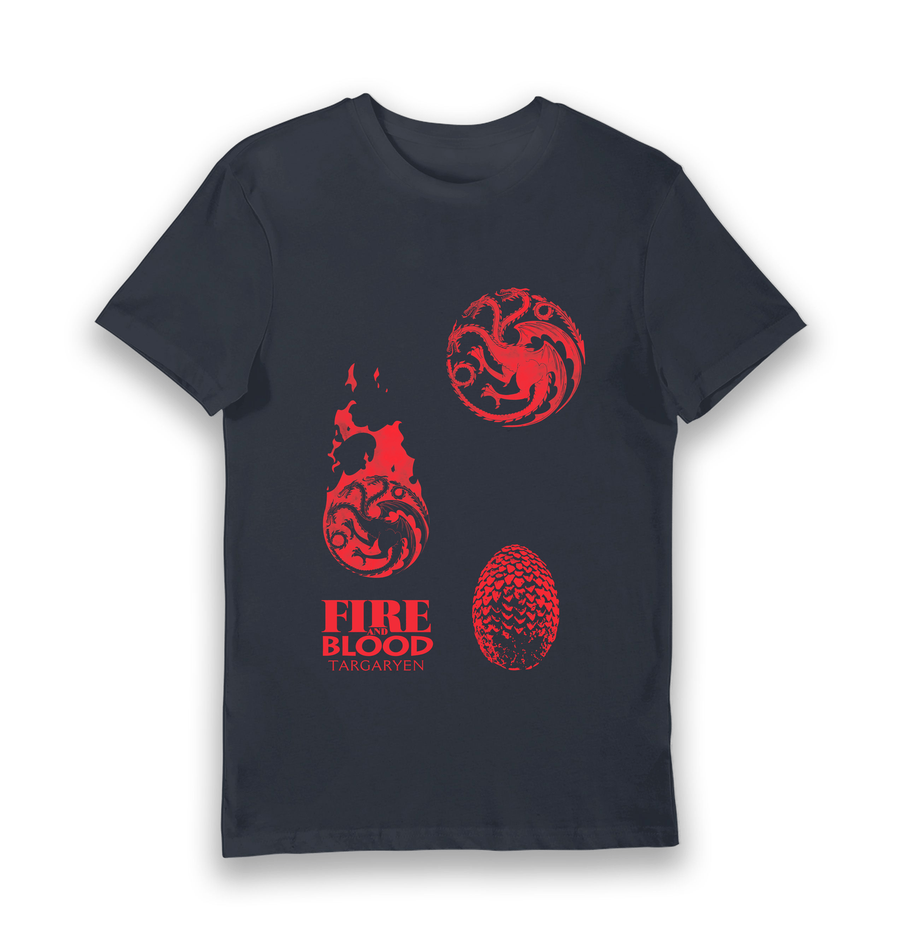 Navy Printed T-shirt Front