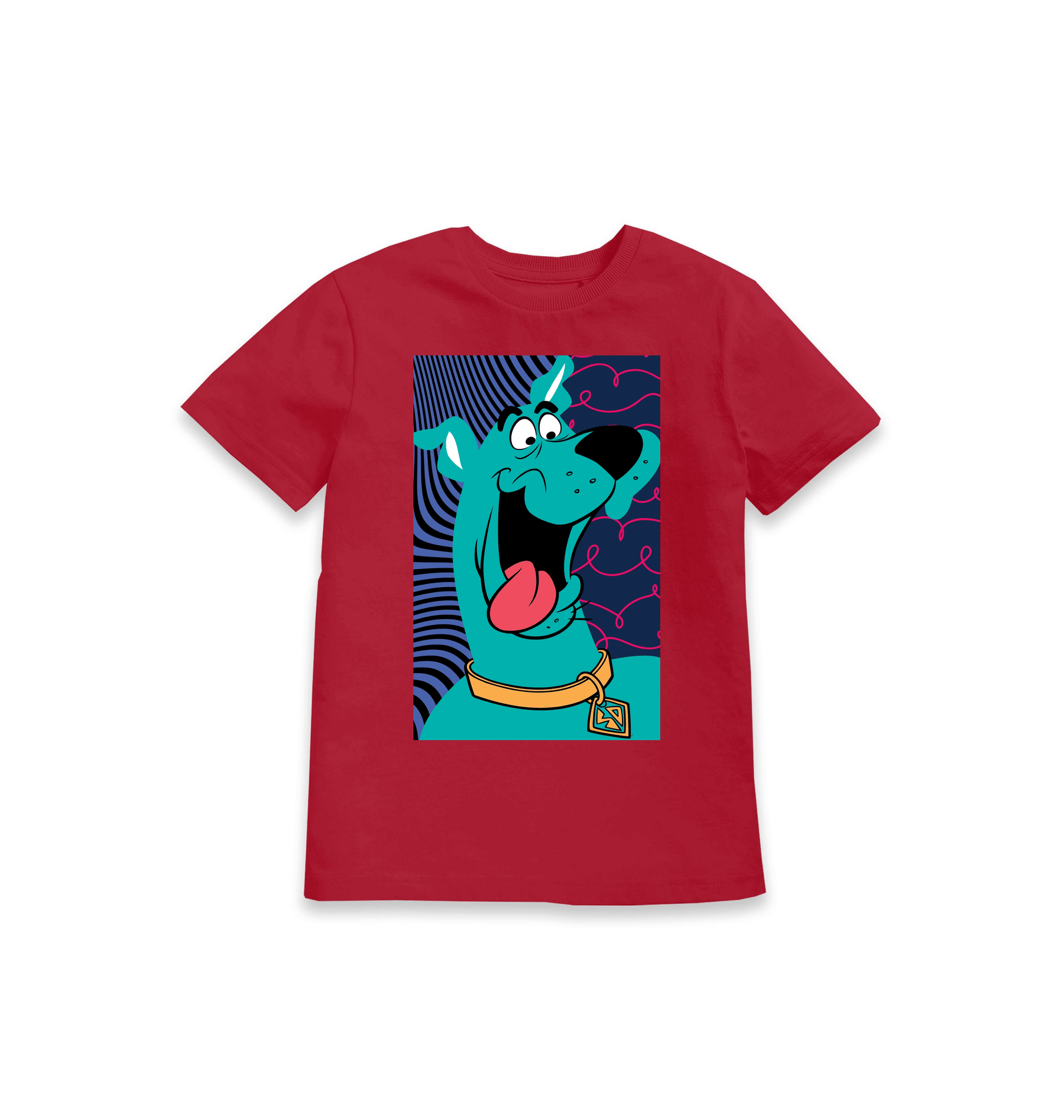 Red Printed Kids T-Shirt Front