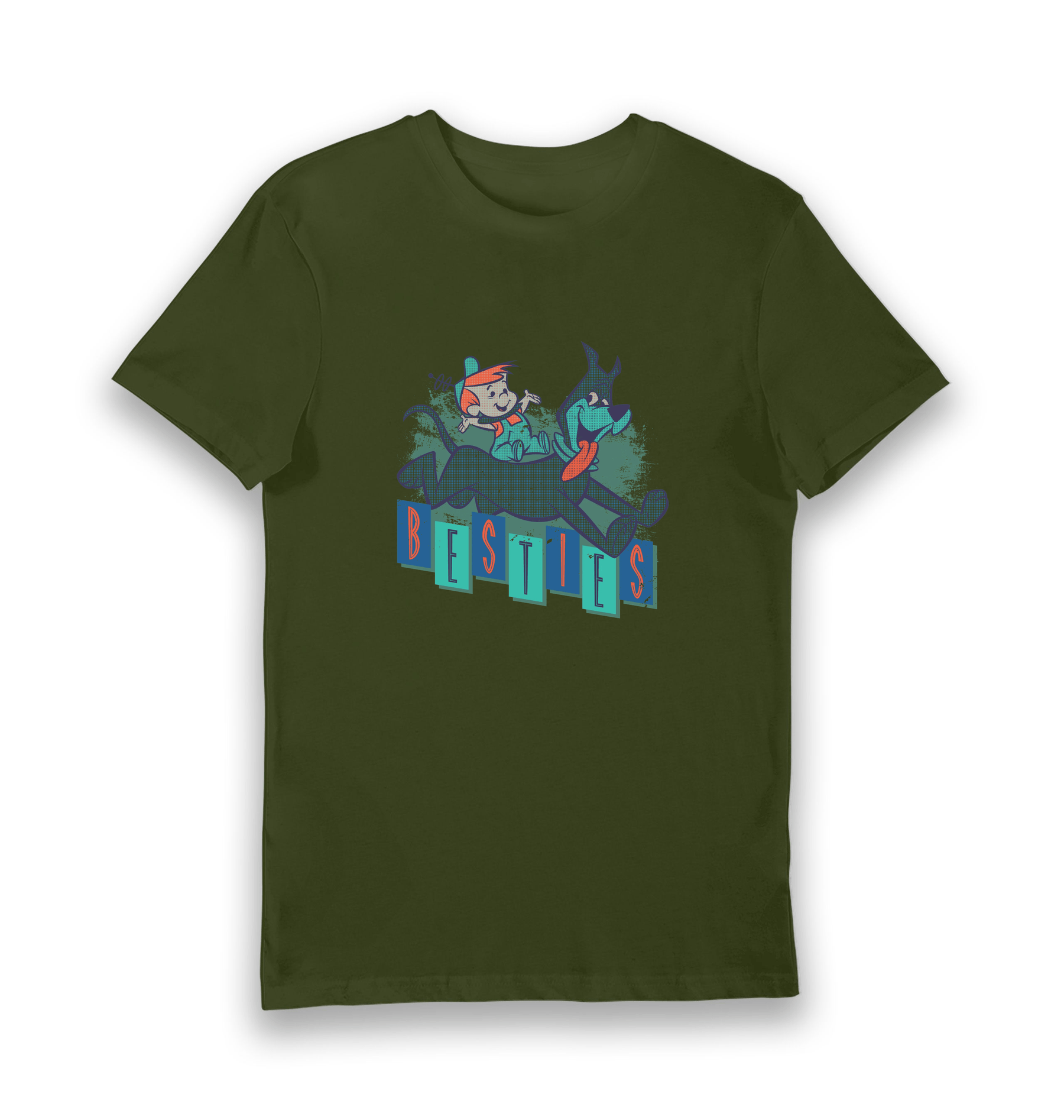 Forest Green Printed T-shirt Front
