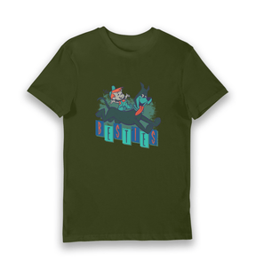 Forest Green Printed T-shirt Front