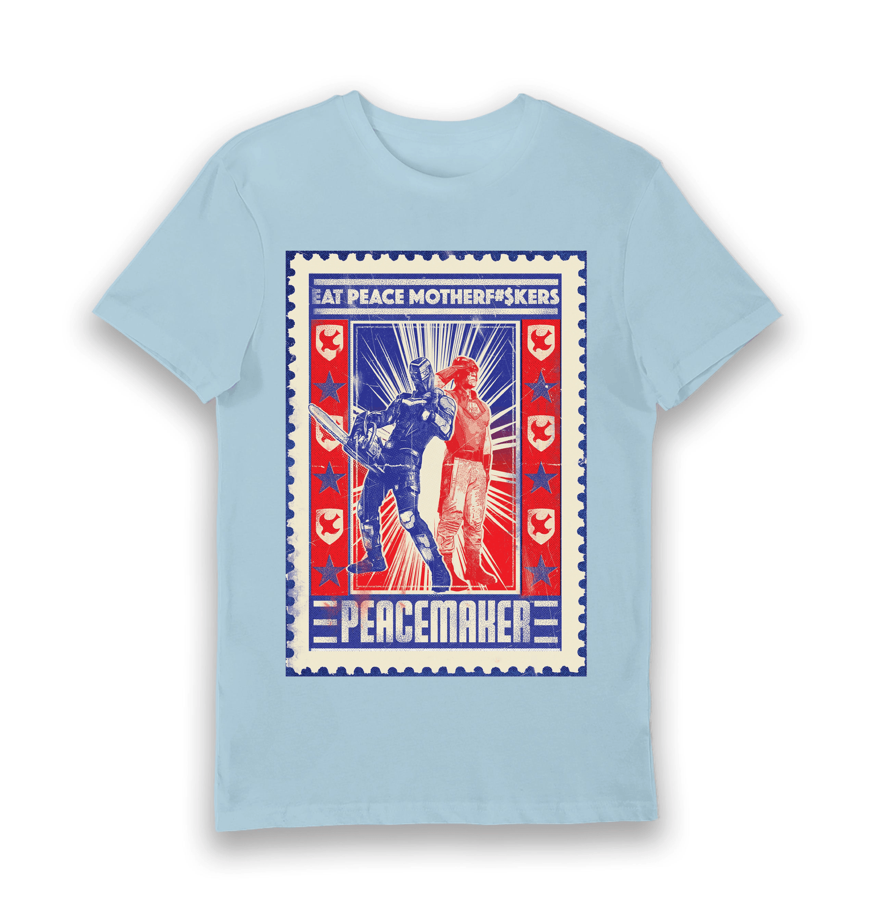 Light Blue Printed T-shirt Front