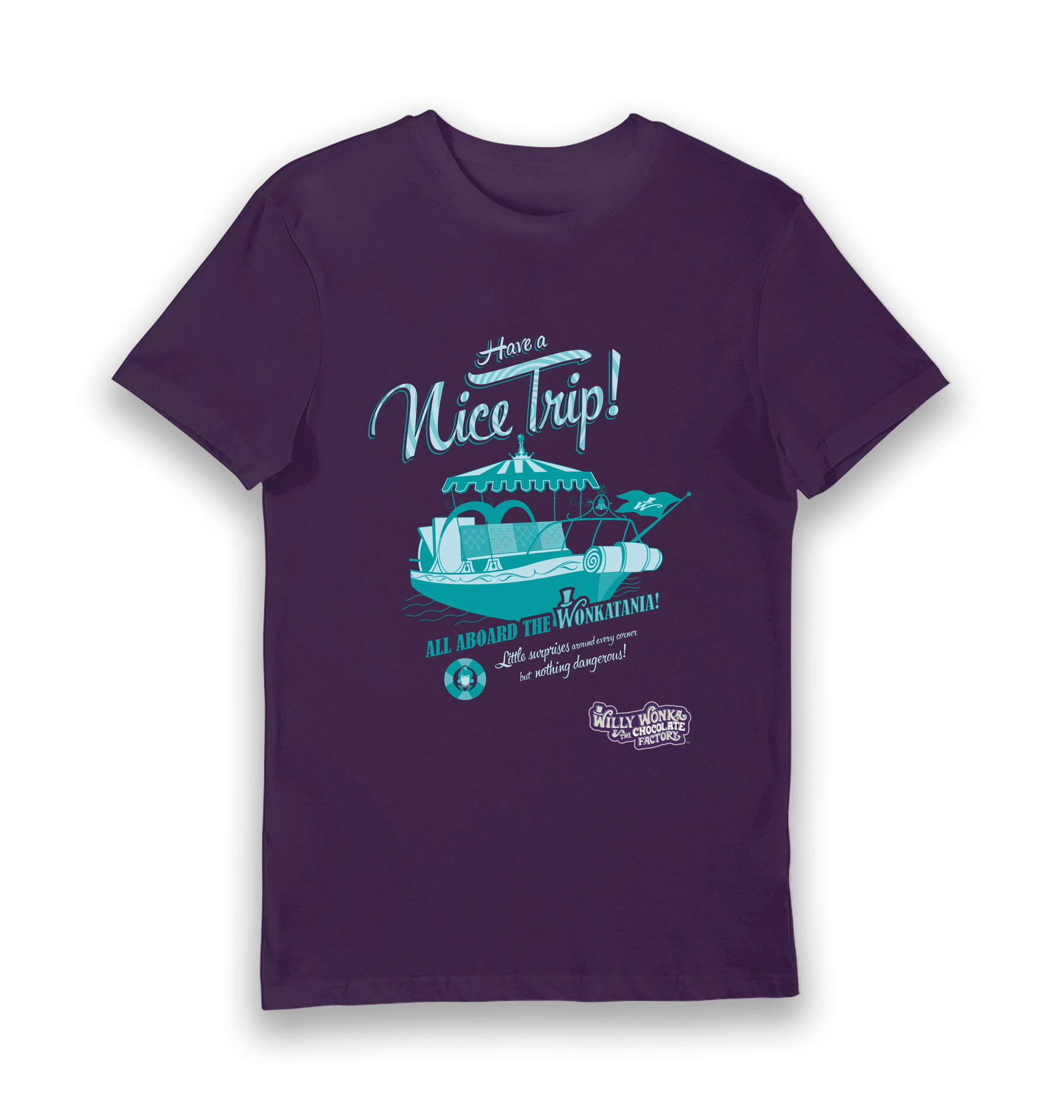 Purple Printed T-shirt Front