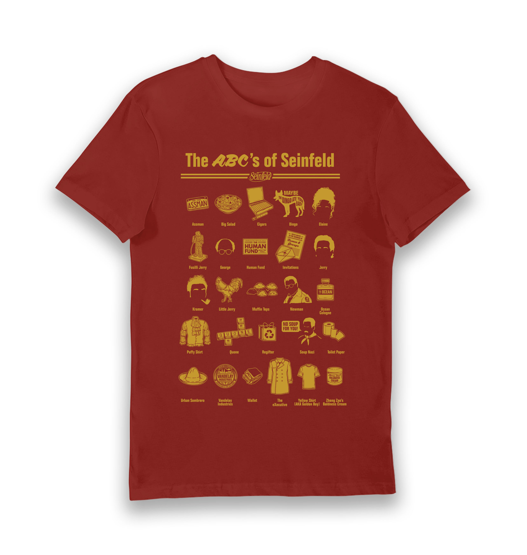 Brick Red Printed T-shirt Front