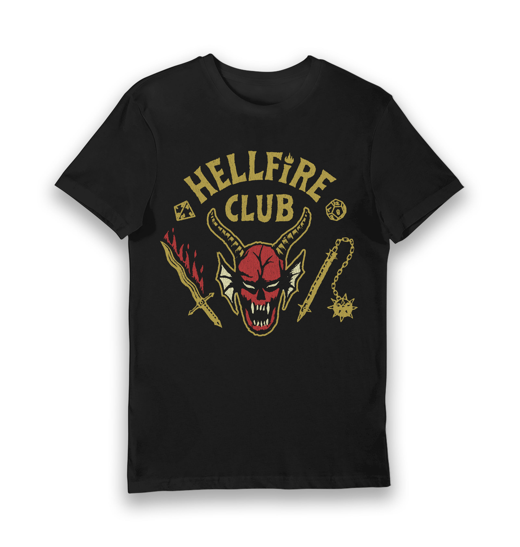 Black Printed T-shirt Front