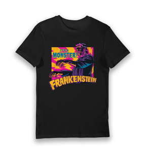 Black Printed T-shirt Front