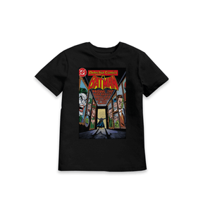 Black Printed Kids T-Shirt Front