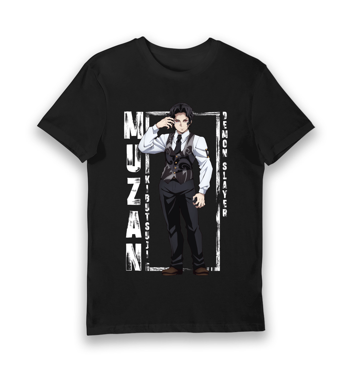 Black Printed T-shirt Front
