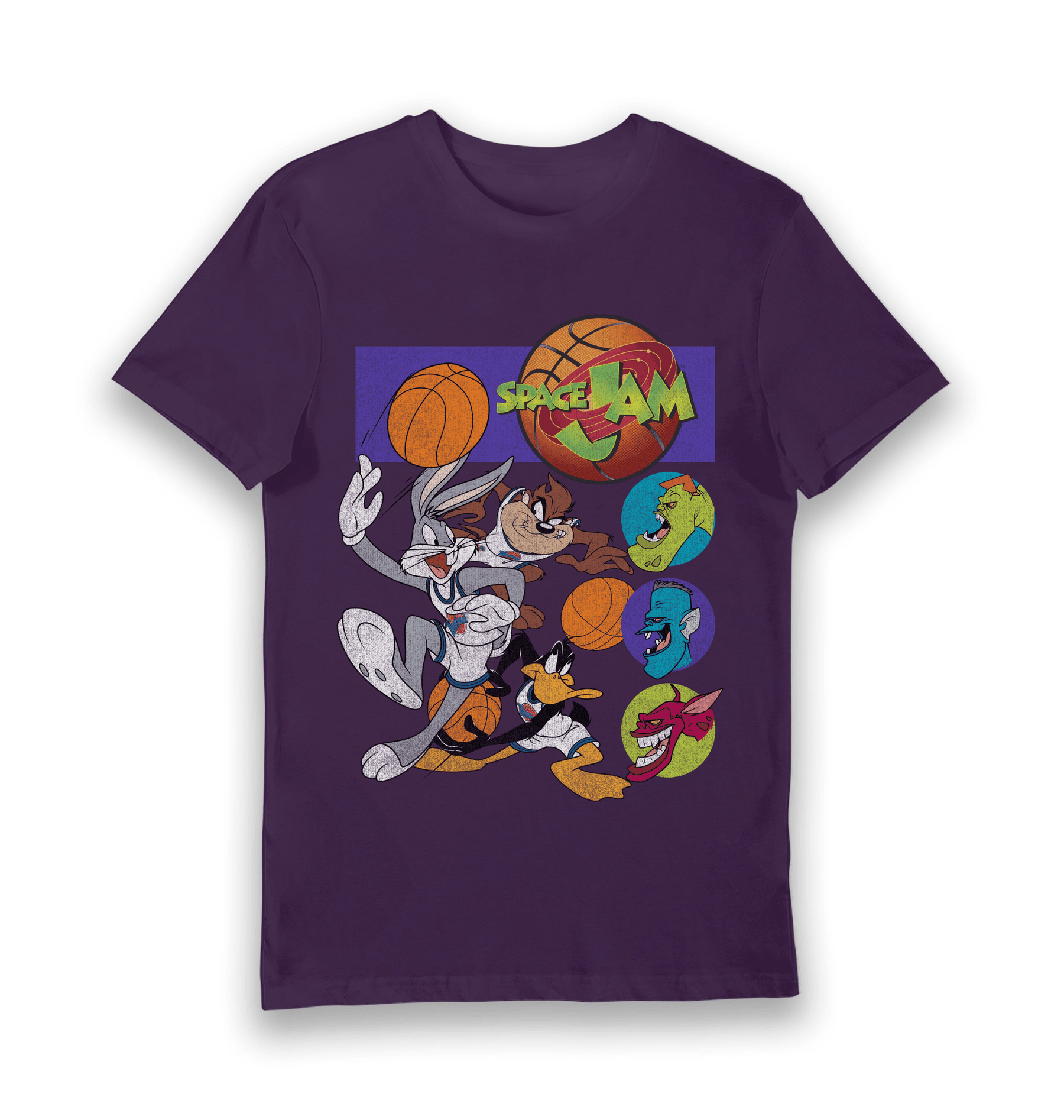 Purple Printed T-shirt Front
