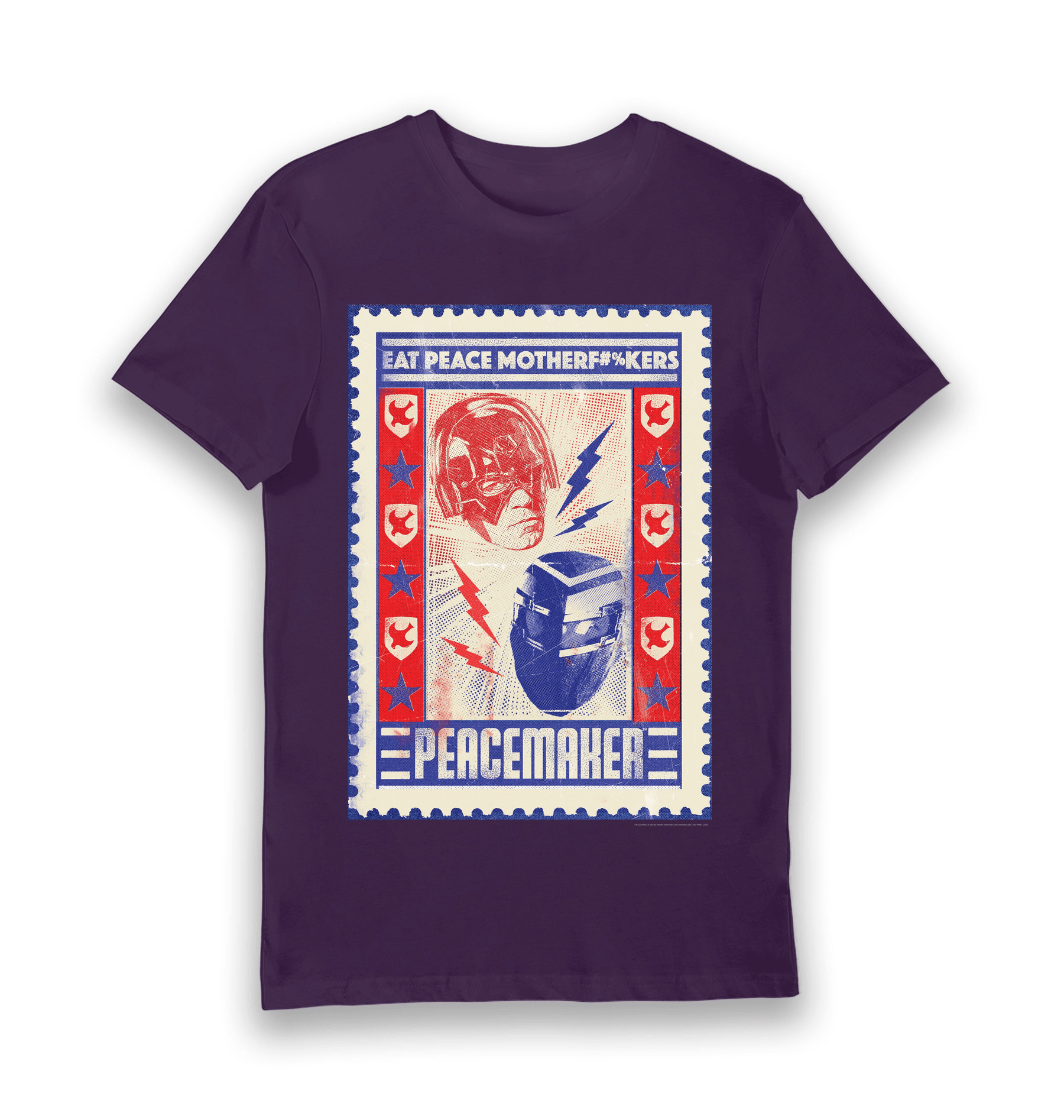 Purple Printed T-shirt Front