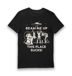 Black Printed T-shirt Front