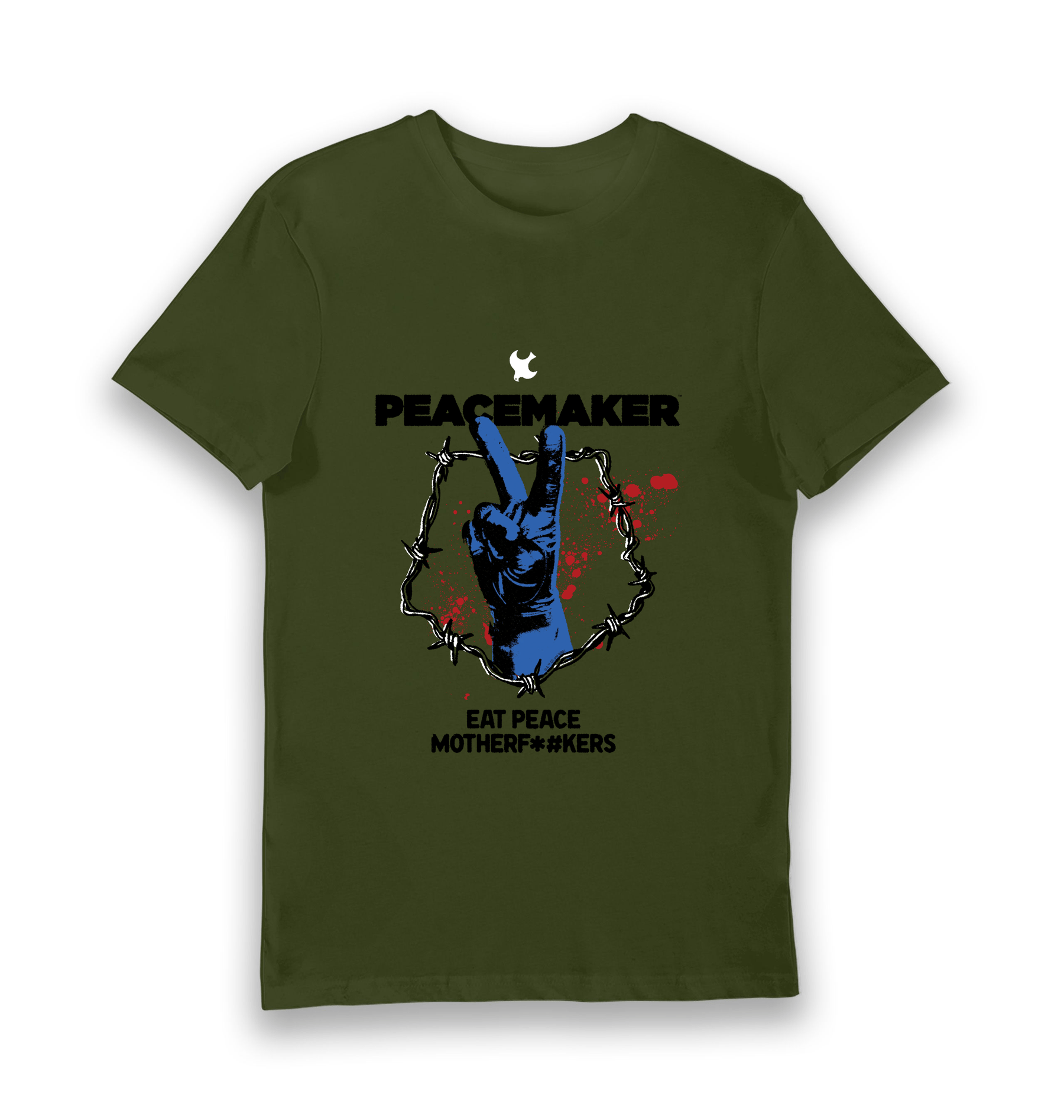 Forest Green Printed T-shirt Front