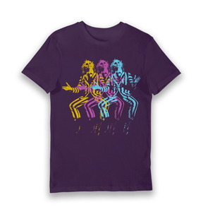 Purple Printed T-shirt Front