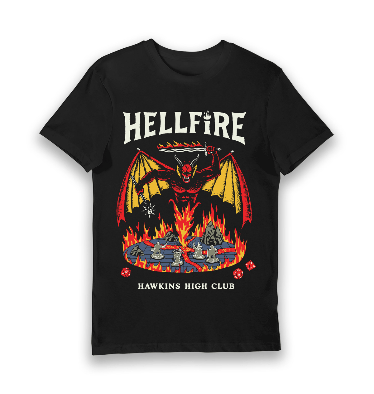 Black Printed T-shirt Front