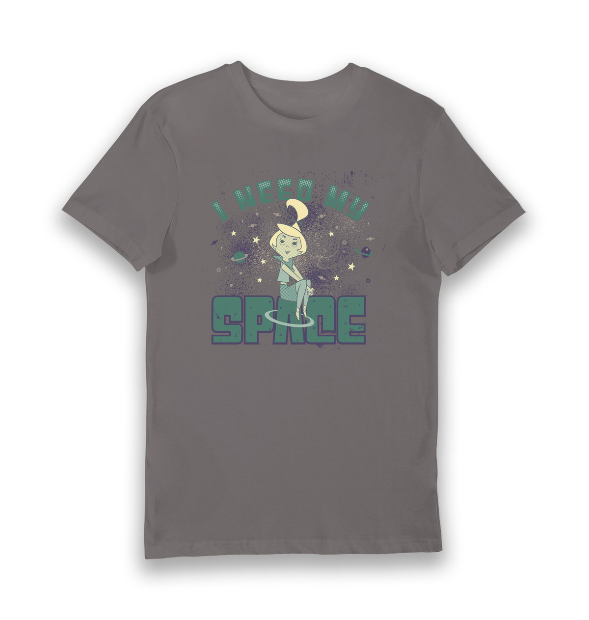 Charcoal Printed T-shirt Front