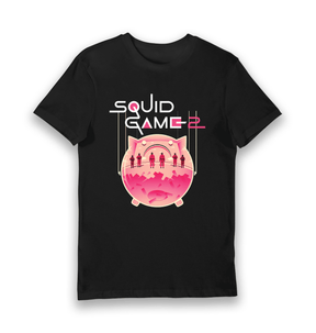 Black Printed T-shirt Front