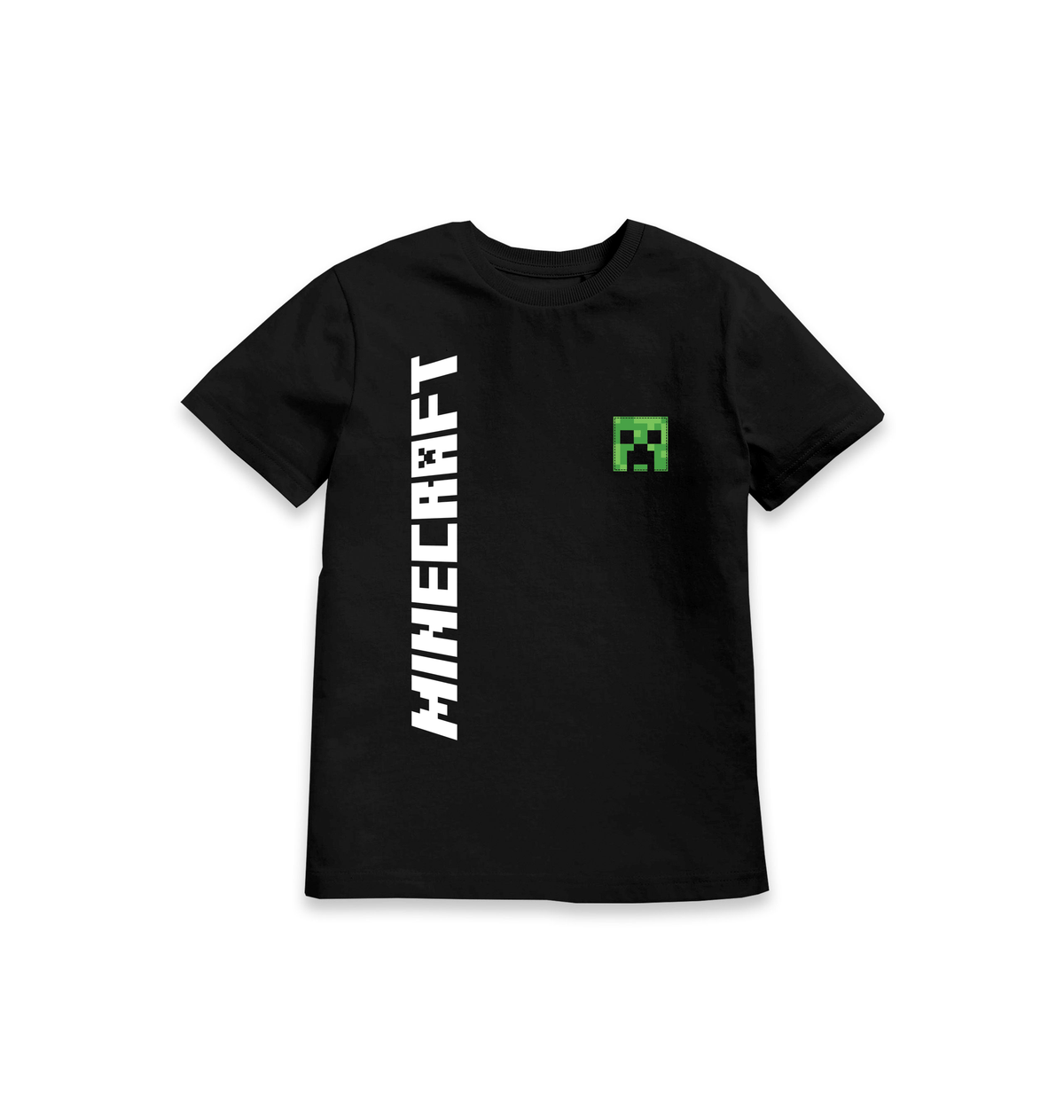 Black Printed Kids T-Shirt Front
