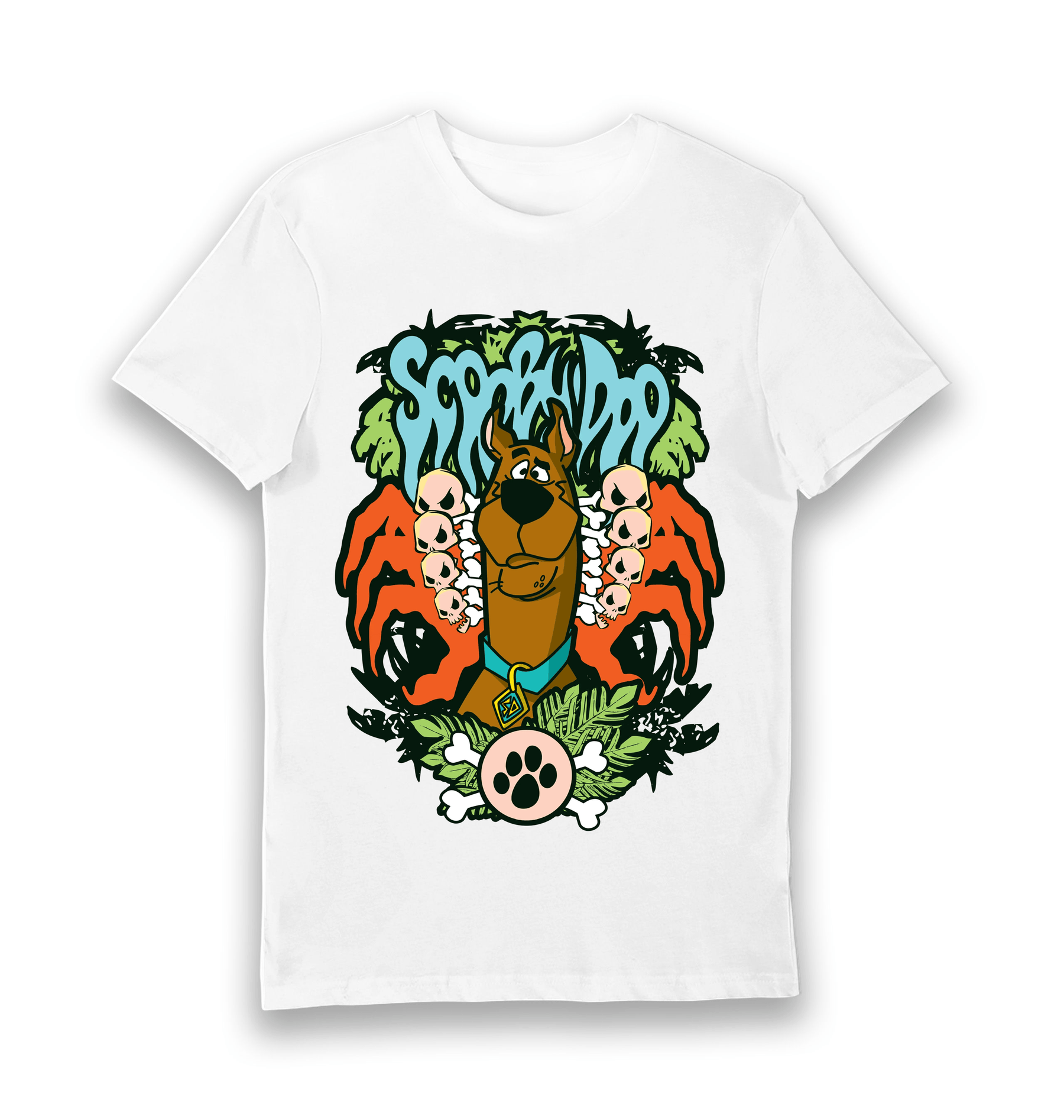 White Printed T-shirt Front