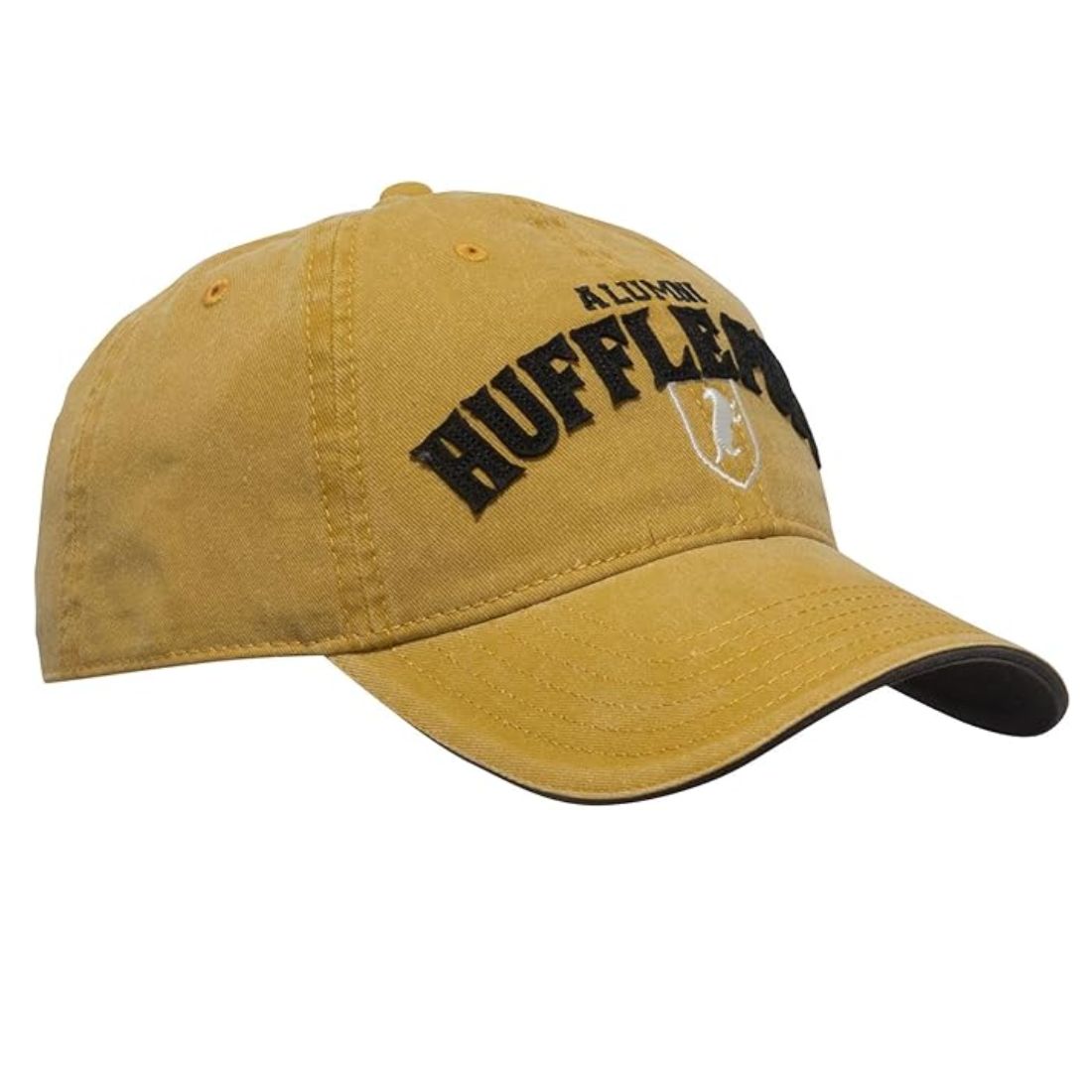 Bioworld Harry Potter Yellow Hufflepuff Hogwarts Alumni Adjustable Baseball Cap - Official Merchandise - Great Gift for Teens or Adults