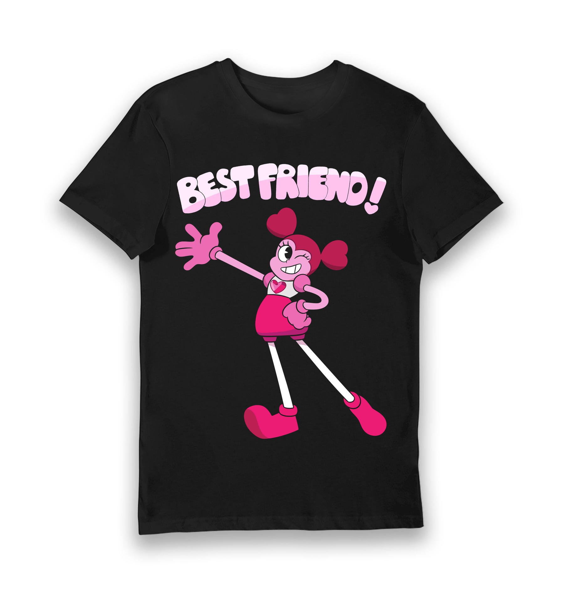 Black Printed T-shirt Front