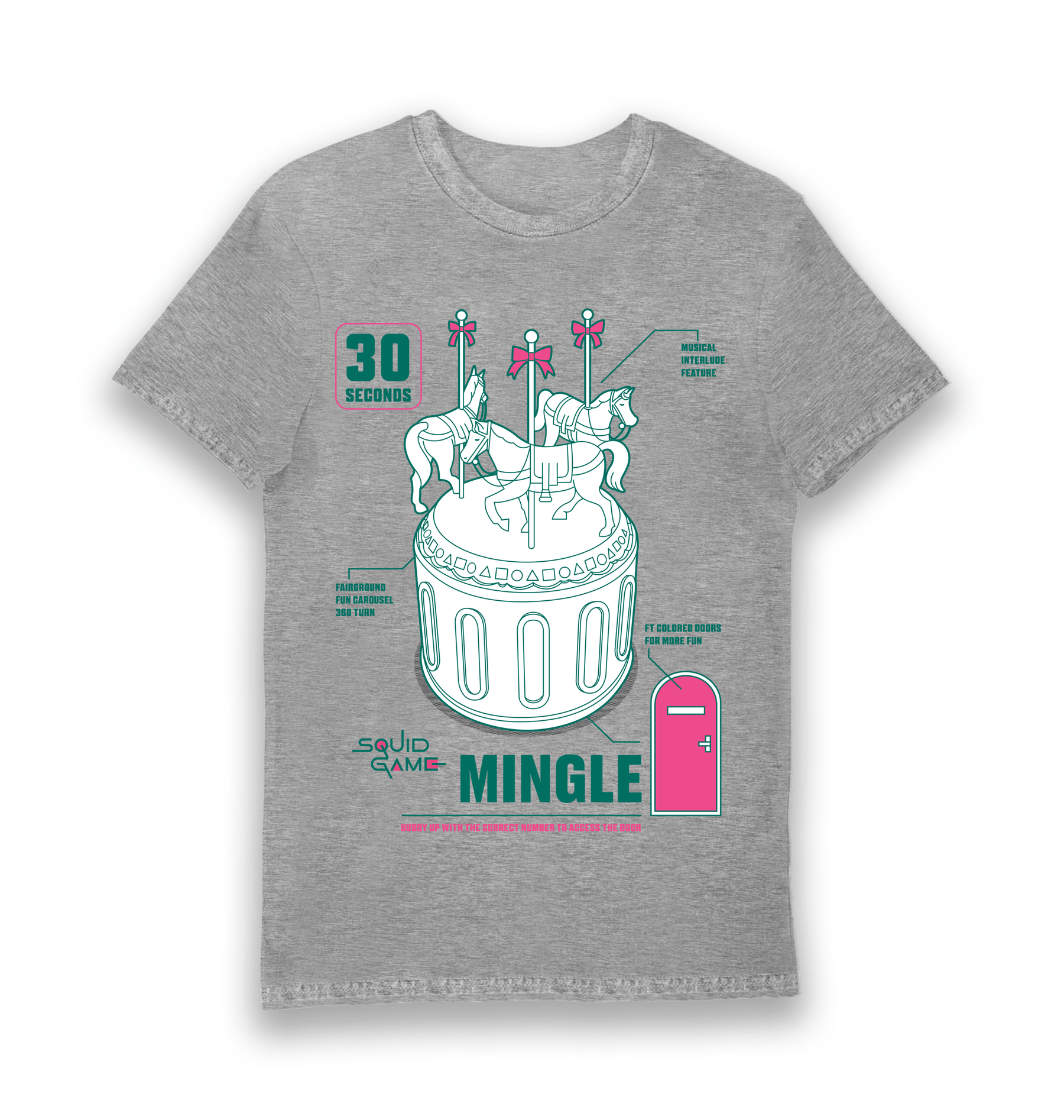 Sports Grey Printed T-shirt Front