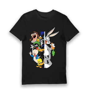 Black Printed T-shirt Front