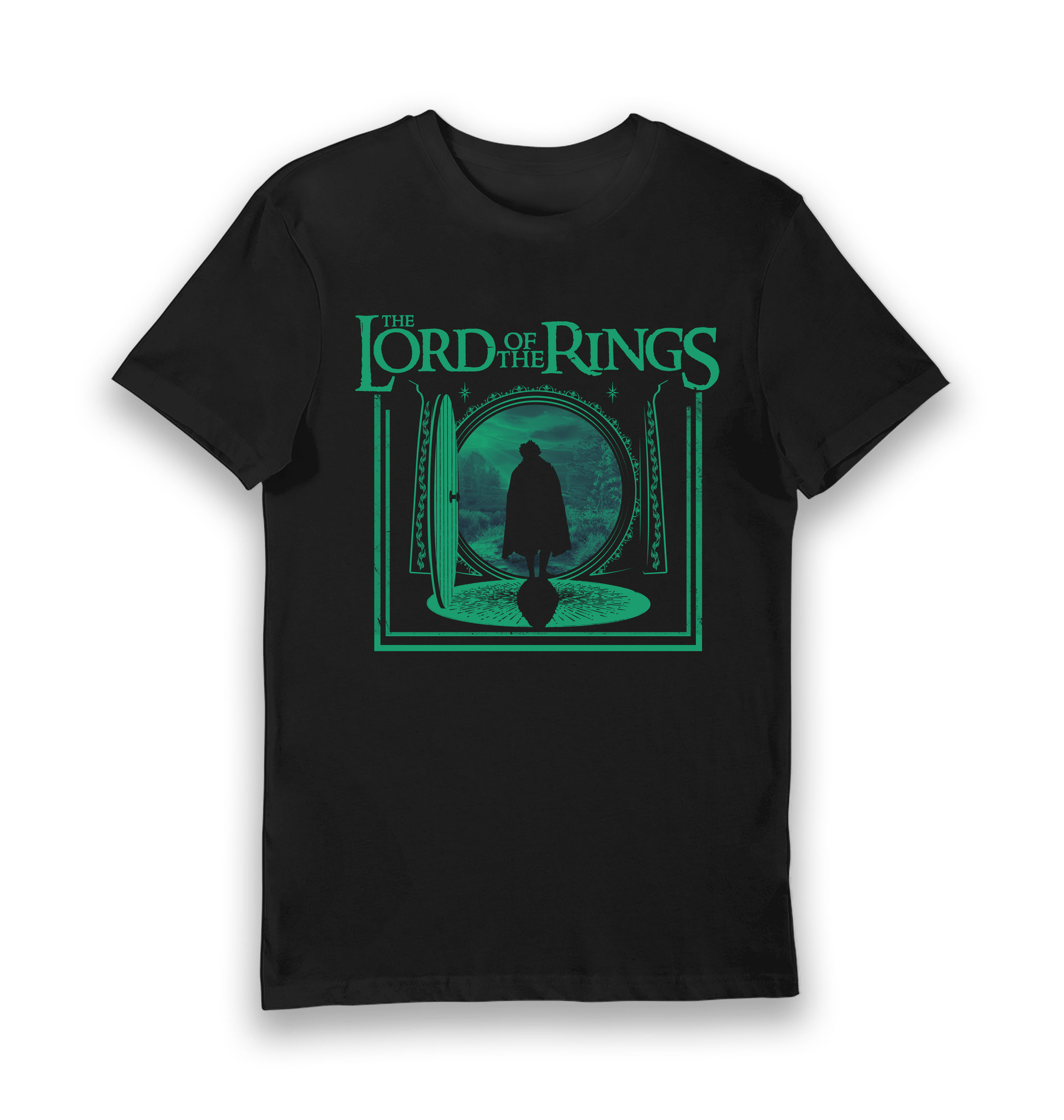 Black Printed T-shirt Front