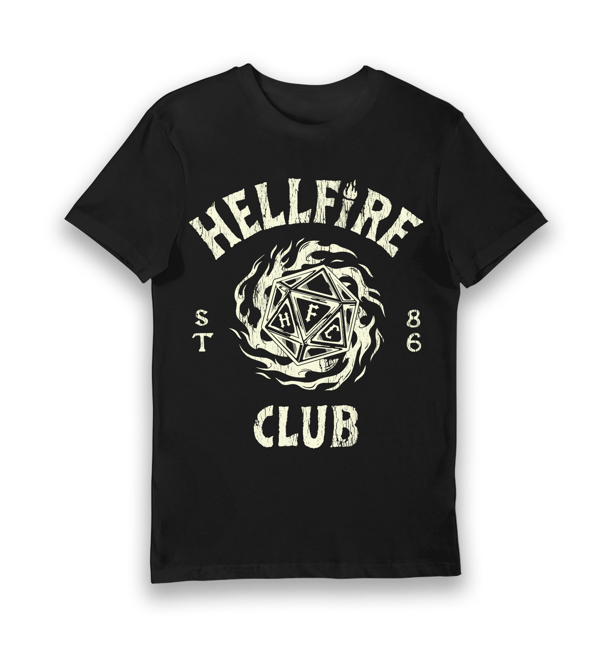 Black Printed T-shirt Front