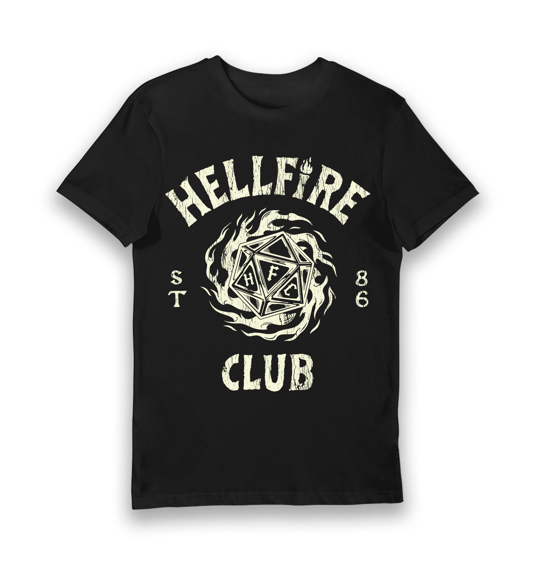 Black Printed T-shirt Front