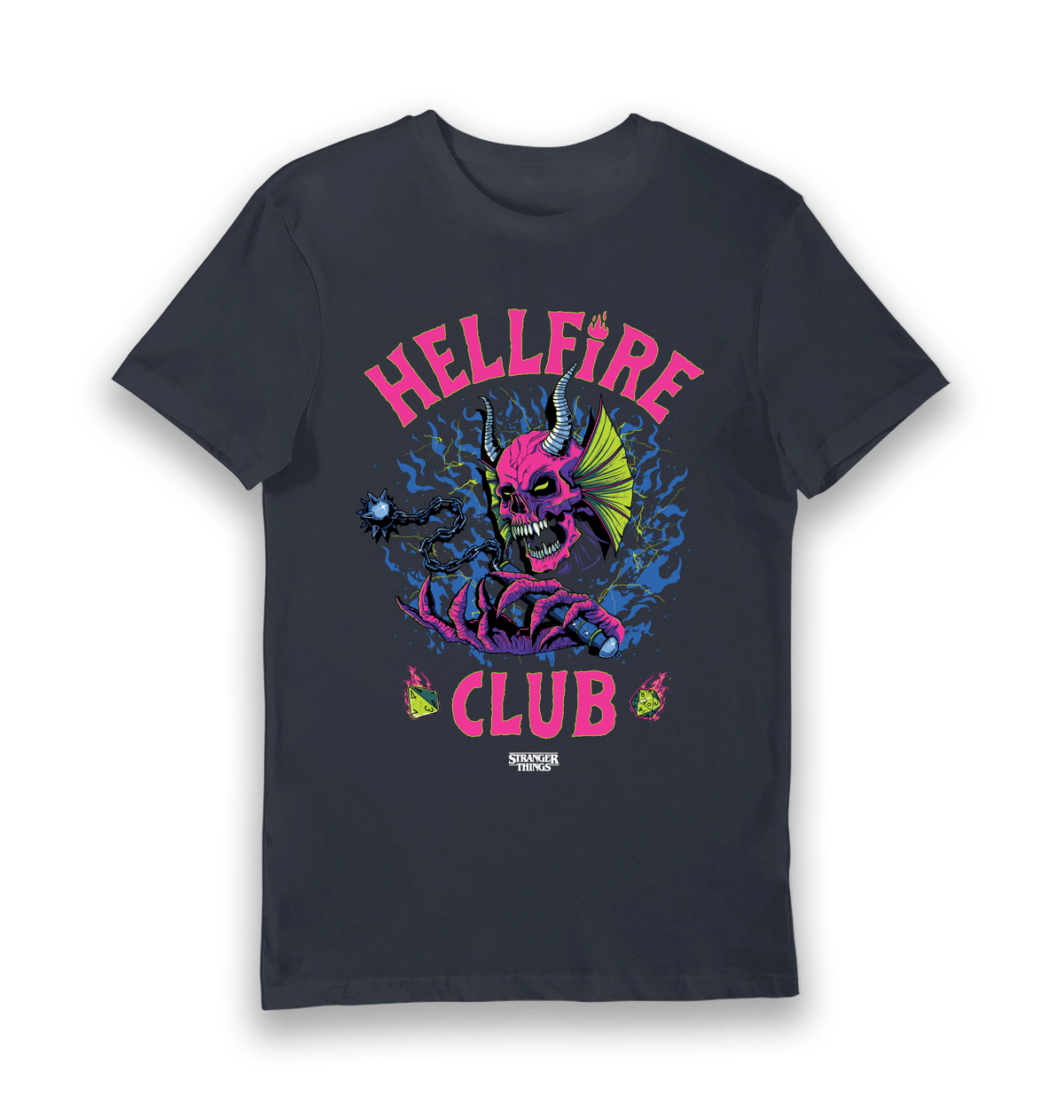 Navy Printed T-shirt Front