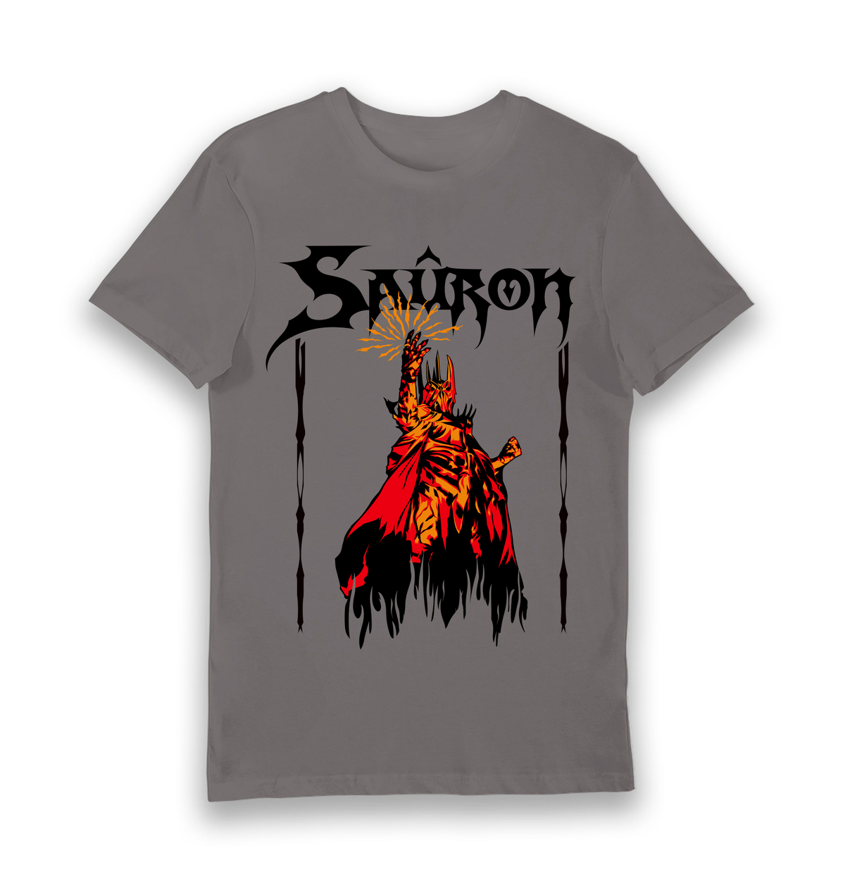 Charcoal Printed T-shirt Front
