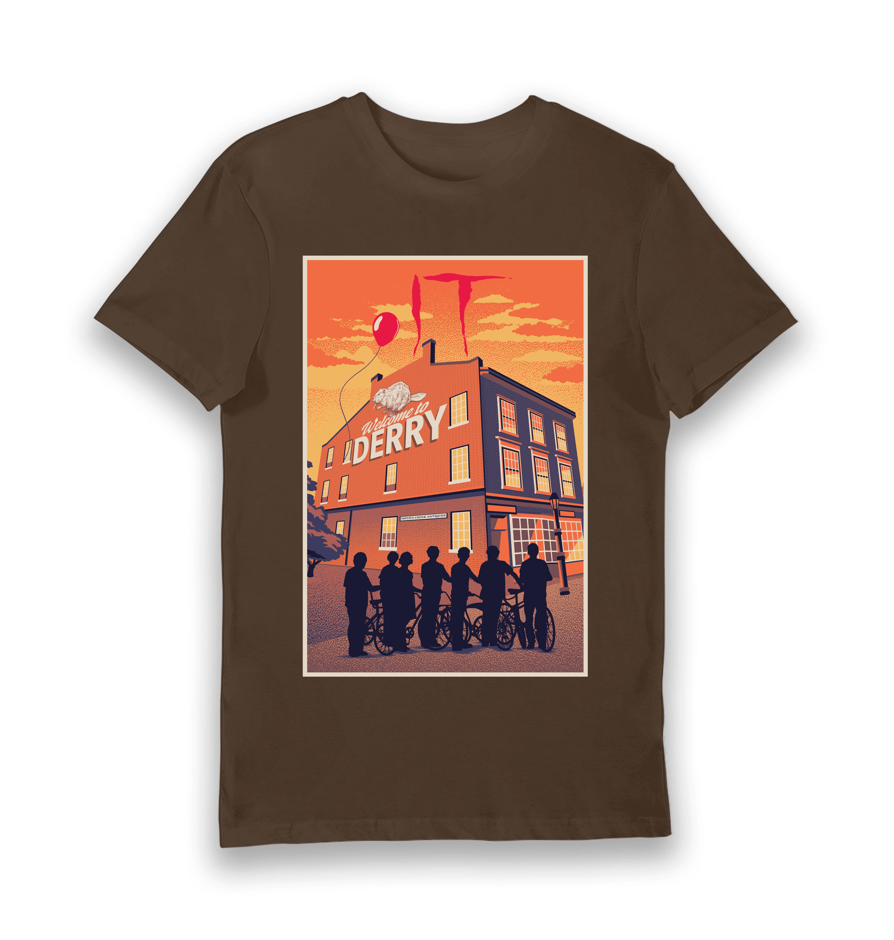 Brown Printed T-shirt Front