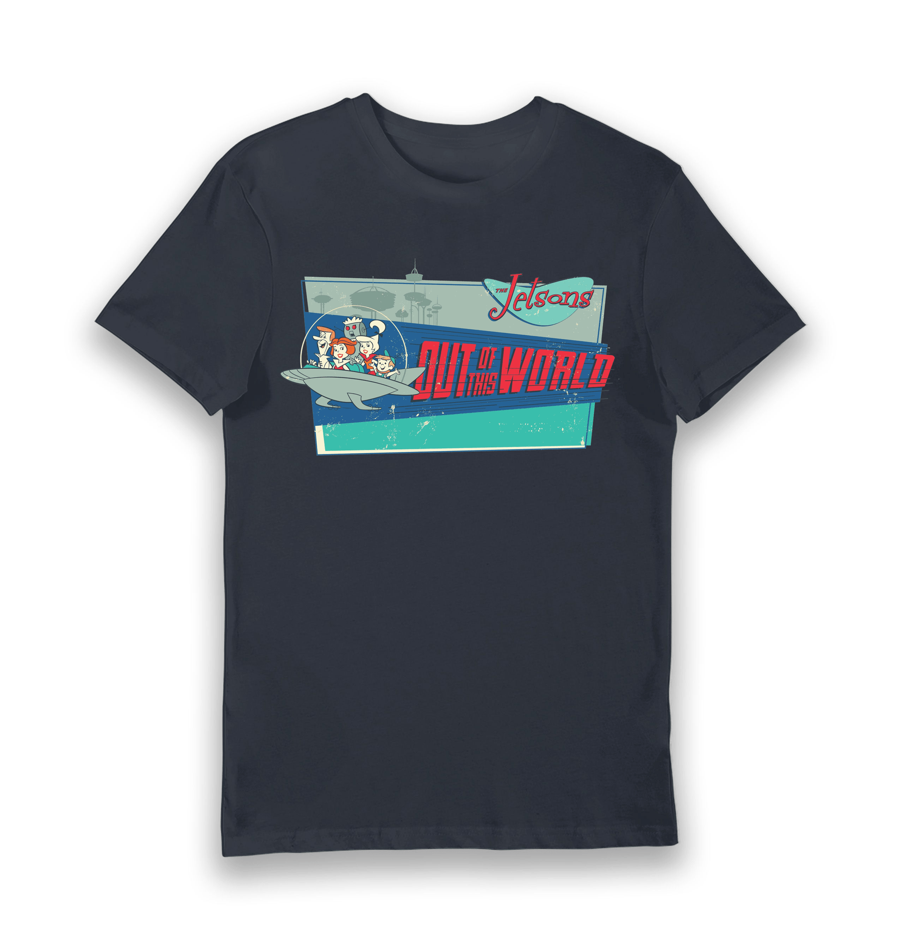 Navy Printed T-shirt Front